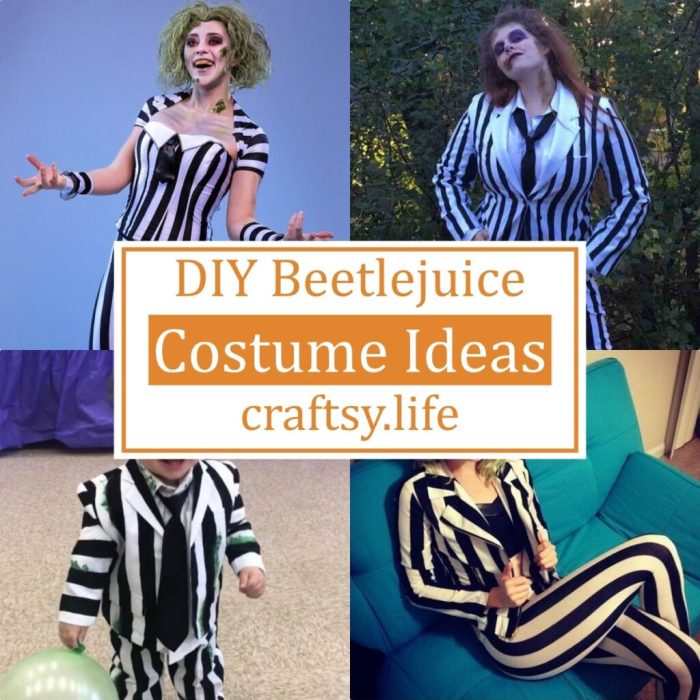 Diy female beetlejuice costume