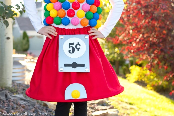 Gumball machine diy costume